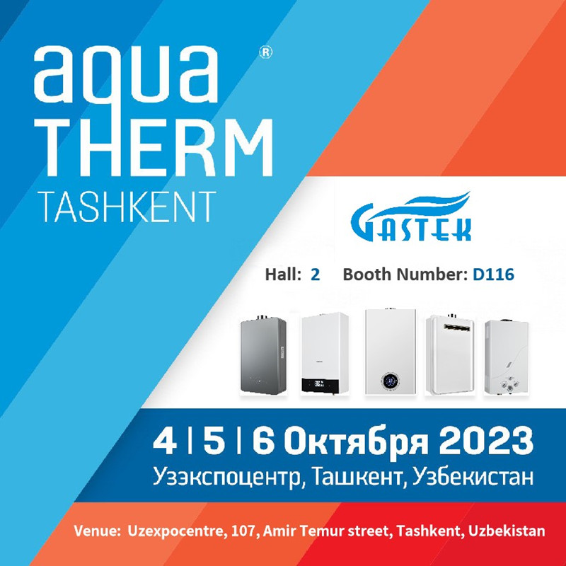 ZHONGSHAN GASTEK HOME APPLIANCE कम्पनी लिमिटेड तास्कन्द मेलामा अभिनव ग्यास वाटर हिटर र बॉयलरहरू प्रदर्शन गर्न